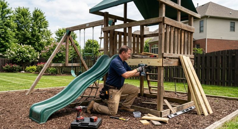 Playset Repair in Overland Park, KS