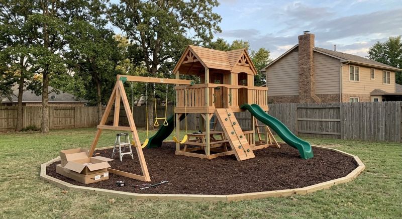 Wooden Playset Installation in Conroe, TX